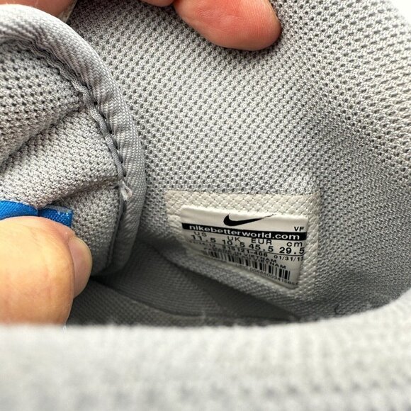 Nike Air Force 1 High Men Size 11.5 315121-406 Blue Court Crackle Grey Shoes - Picture 13 of 14